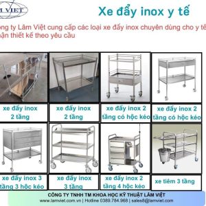 Xe Đẩy Y Tế Inox